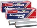 Urban Box Co. 12" x 1000' Standard Aluminum Foil Roll, Commercial-Grade Silver by UrbanBoxCo