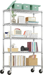 Xcity Storage Shelves, 5 Tier Heavy Duty Metal Shelving Unit, 2000 LBS Capacity Adjustable Steel Wire Shelf Organizer for Pantry, Kitchen, Garage, 14" D x 36" W x 72" H, Chrome by Unknown