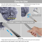 DELUX Microfiber Feather Duster Extendable Duster - Image 2