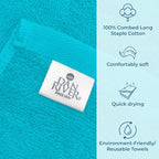 DAN RIVER Bath Towels Set of 4, 27 x 54 Inches, 100% Cotton, Larger & Lighter - Image 4