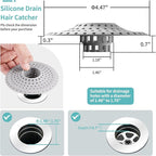 Bathtub Drain Hair Catcher, Silicone Tub Hair Catcher Drain Protector, - Image 5