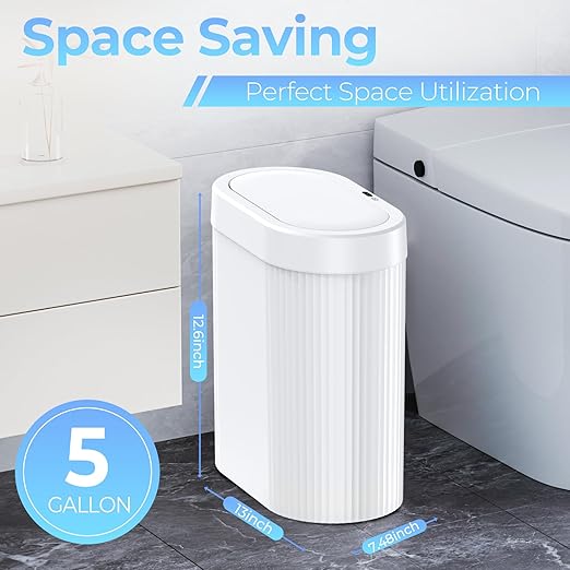 2 Pack 5 Gallon Bathroom Trash Can - Image 3