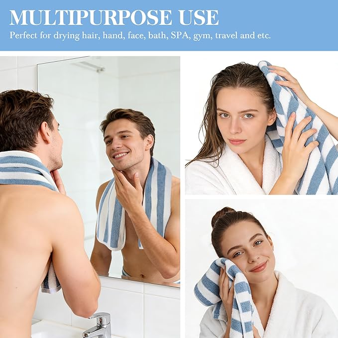 KinHwa Microfiber Hand Towels for Bathroom Soft and Absorbent Face Towels Grey - Image 4