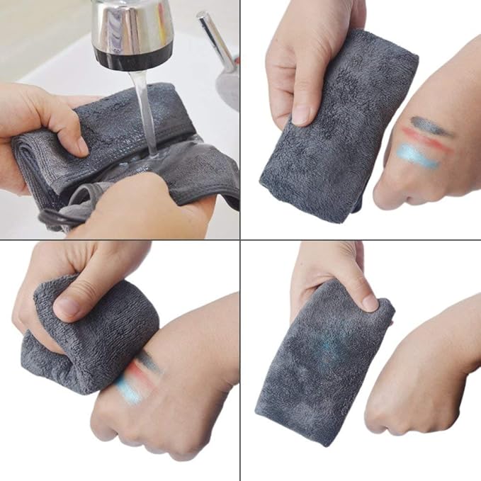 SUNLAND Microfiber Face Makeup Remover Cloths Reusable Facial Cleaning Towel - Image 2