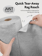 Fantasticlean Microfiber Cleaning Cloth Roll -90 Pack, Tear Away Microfiber - Image 2