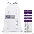 happimess 13.2 Gallon Drawstring Trash Bags, Lavender Scent, Heavy Duty MDPE by Happimess
