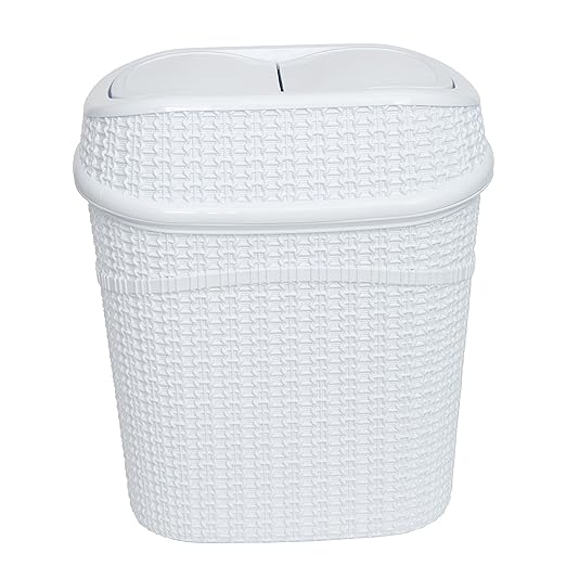 Bath Bliss Sailor Knot Swing Top Waste Bin | Dimensions: 11.22" x 8.27" x 12.6" - Image 2