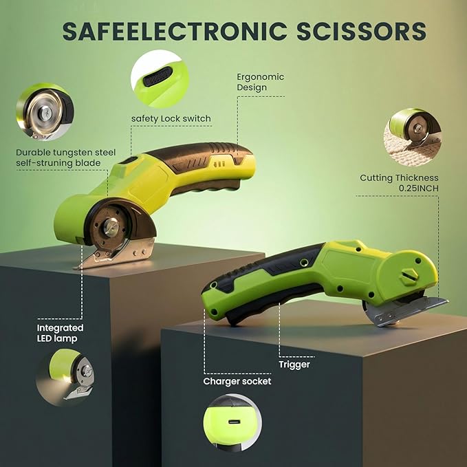 Electric Scissors & Cardboard Cutter, 4V Cordless Power Box Cutter - Image 4