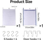 Klmnop 2 Pack Over the Door Laundry Hamper, Large Mesh Laundry Hamper Bag - Image 3