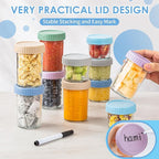 DRKIO 12 Pack Glass Baby Food Storage Containers - Image 5
