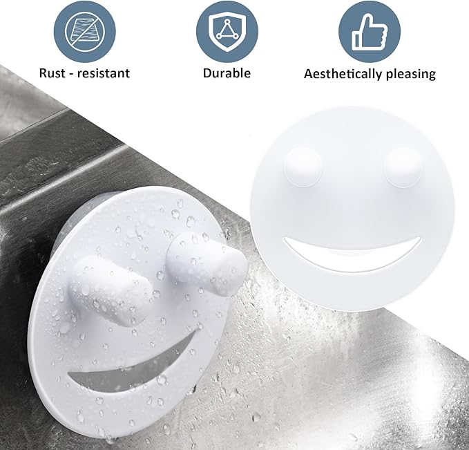 Stainless Steel Smiley Face Sponge Holder, Kitchen Accessories Decor - Image 4