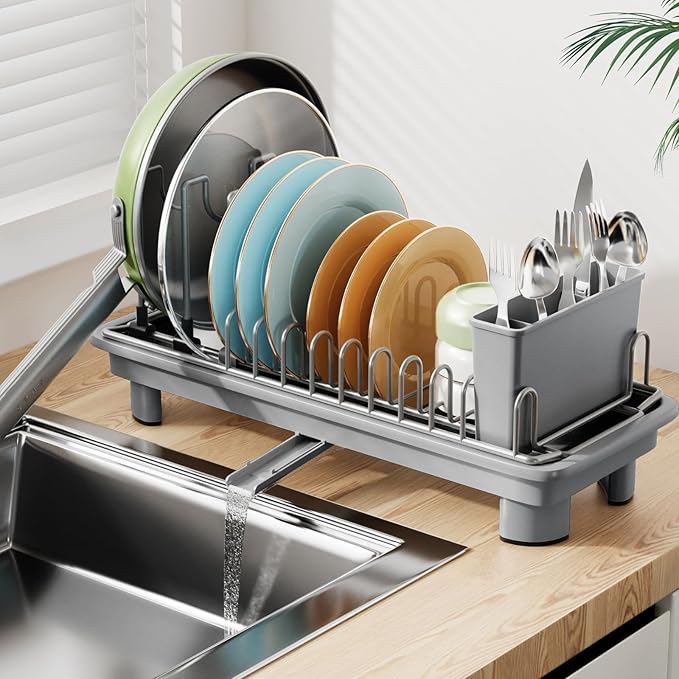 Small Dish Drying Rack, Compact Dish Drainer by Unknown