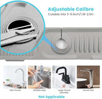 Daily Treasures 45 x 10 cm Splash Sink Guard, Narrow Rim Design Silicone Faucet - Image 3