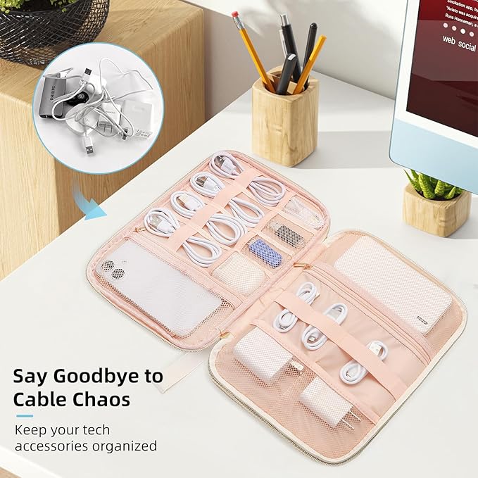 Electronics Organizer Travel Case, Charger Bag Cord Organizer Travel, - Image 5
