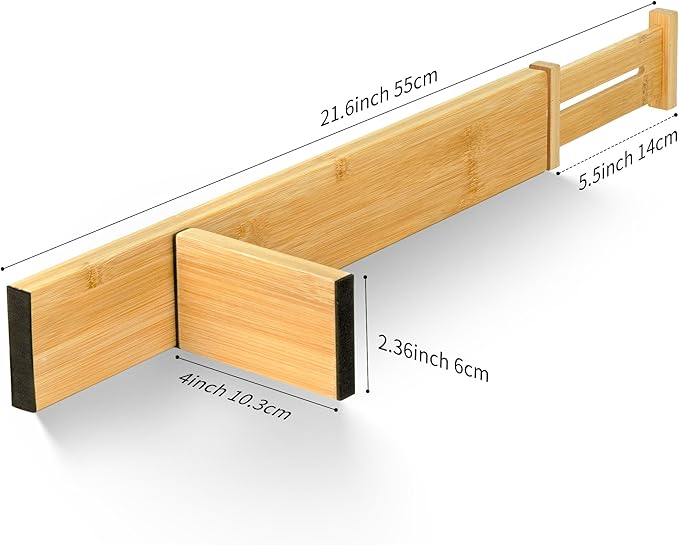 Adjustable Bamboo Drawer Dividers - Image 4