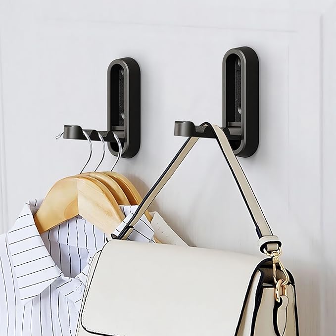 Foldable Coat Hooks, Folding Coat Hooks, Invisible Folding Single Retractable - Image 5