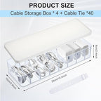 Tatuo 4 Pcs Cable Organizer Box - Image 2
