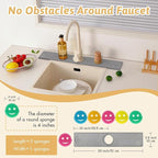 Diatomite Kitchen Sink Water Splash Guard, Modern Stylish Faucet Handle Drip - Image 3