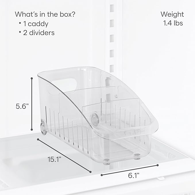 YouCopia RollOut Fridge Drawer 6", BPA-Free Clear Rolling Refrigerator - Image 4