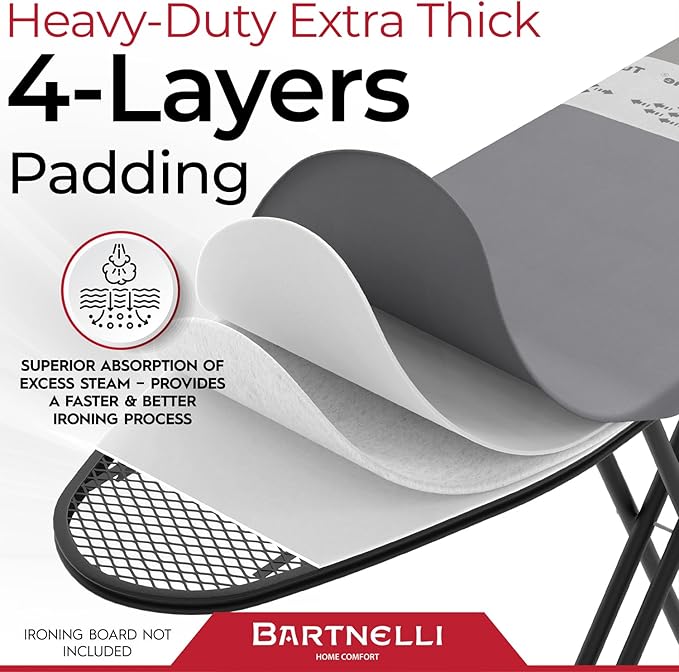 Bartnelli Ironing Board Cover and Pad, Made in Europe - Image 5