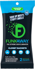 FunkAway Extreme Odor Eliminating Closet Sachet, Odor Absorbing Packet Ideal by FunkAway