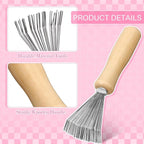 Boao 2 Pieces Hair Brush Cleaning Tool Comb Cleaner Brush Mini Comb Cleaning - Image 5
