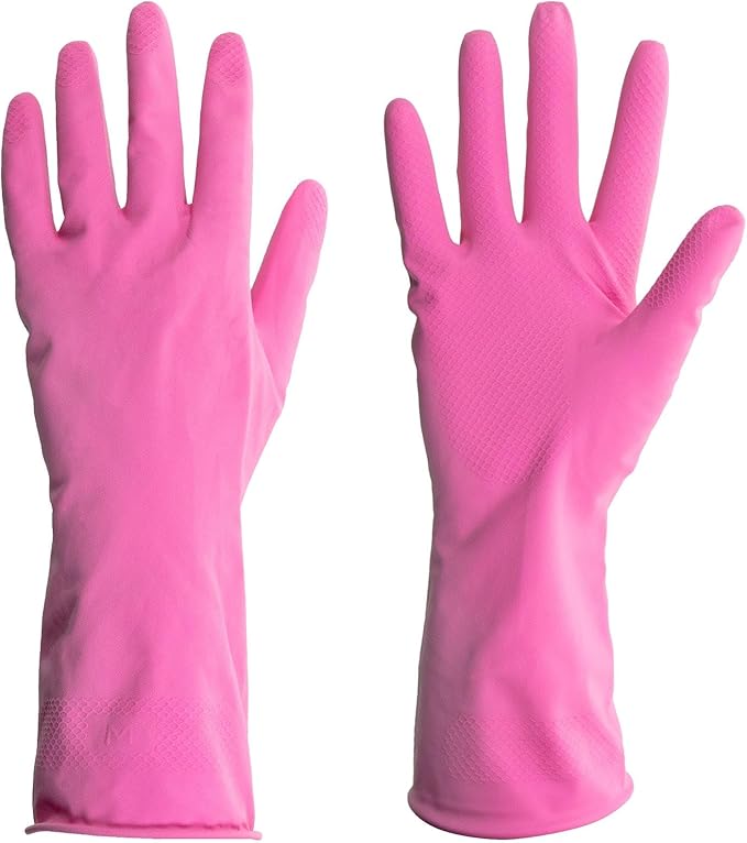 ForPro Natural Rubber Gloves, 6 Pairs Reusable Multi-Purpose Household Cleaning - Image 2