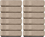 White Classic Luxury Cotton Washcloths 13x13 Inch - Image 7