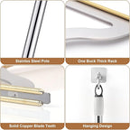 47“ Adjustable Long Handle Carpet Rake Pet Hair Remover, Reusable Large Metal - Image 6