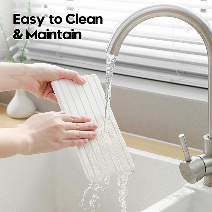 Diatomaceous Earth Sink Organizer Tray Set, Faucet Splash Guard - Image 7