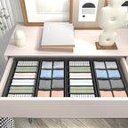 4 PACK Sock Underwear Drawer Organizer Dividers, Collapsible Cabinet Closet - Image 3