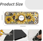 Kitchen Sink Splash Guard，Sunflower-with bumblebees Faucet Mat Sink - Image 3