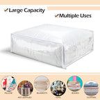 6 Packs Clear Zippered Storage Bags Sweater Moth Bags Plastic Storage - Image 7