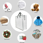 6 Pack Clear Storage Bags with Zipper and Handles, Blanket Bags - Image 7
