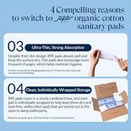 100% Organic Panty Liners for Women-120ct, Ultra Thin Cotton Cover, Regular - Image 5