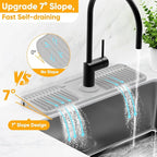 17.7'' Folding Faucet Mat for Kitchen Sink Splash Guard Kitchen Sink Faucet Mat - Image 3