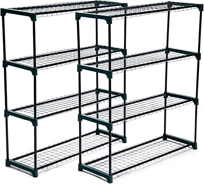 Panana 4 Tier Garden Greenhouse Steel Staging Shelving Plant Stand Garden Shelving Unit Garage Storage Racking, 2 Pack Plant Racks - Image 6