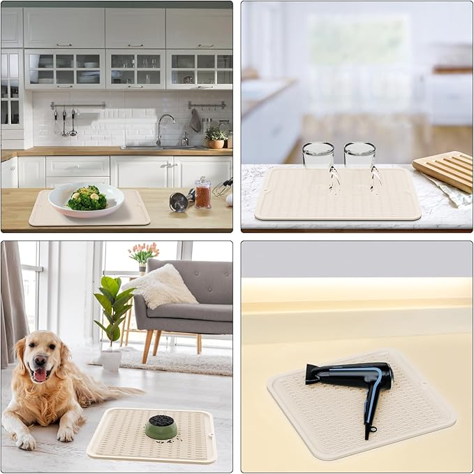 ZLR Silicone Dish Drying Mat 12" x 12" Square - Image 9