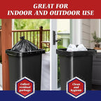 Teivio Large Black Trash Bags 64-65 Gallon 16 Counts Industrial Sturdy Garbage - Image 7