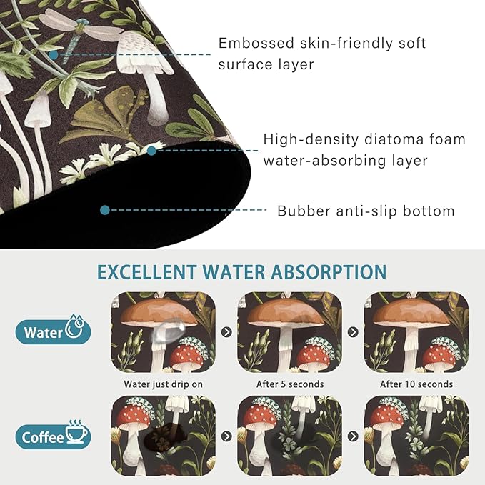 19.5" x 12" Dish Drying Mat & 24" x 5.5" Sink Splash Guard, Super Absorbent - Image 7