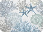 Nautical Dish Drying Mat for Kitchen Counter Coastal Seashell Starfish Summer by Unknown