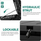 YITAHOME 100 Gallon Resin Deck Box, Weather Resistant Outdoor Storage Box, Lockable Indoor Outdoor Storage for Supplies and Essentials, Black - Image 2