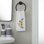 SKL Home Hello Spring Flowers 100% Cotton 3D Embroidered 2pc Hand Towel Set - Image 4
