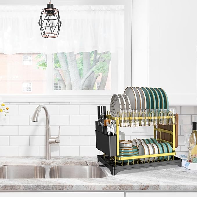 Dish Drying Rack Gold - Image 7