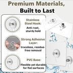40 PCs Wall Hangers Without Nails, 2 Types Adhesive Hooks - Image 4