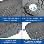 Sink Splash Guard Gen2-17" x 6'' Kitchen Sink Accessories, Silicone Sink Mat - Image 3