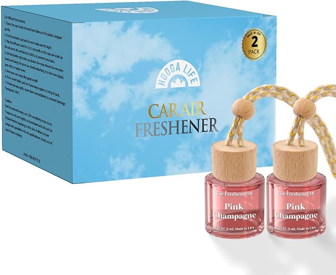 HoogaLife Car Air Freshener Diffuser 2 Pack Hanging Air Freshener Diffuser - Image 6