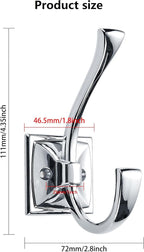 5 Pack Decorative Heavy Duty Towel Hooks - Image 2