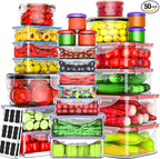 RockBerry 50 Pcs Large Food Storage Containers by RockBerry