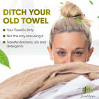 Disposable Face Towels – 100 Count XL 10”x12” Biodegradable Dry Wipes | Ultra - Image 5